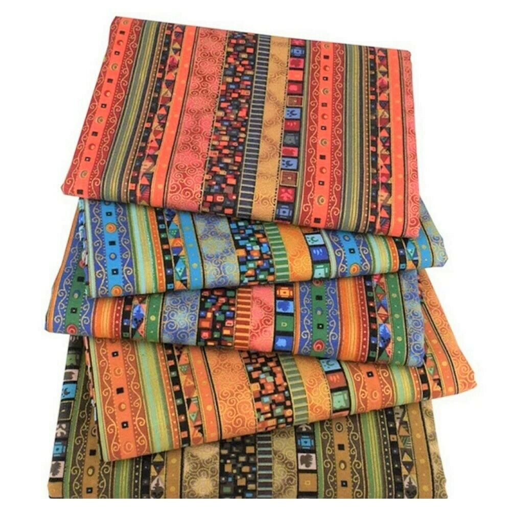 Textile Sewing Patterns - Bohemia Style Stripe Pattern Fabric Cotton