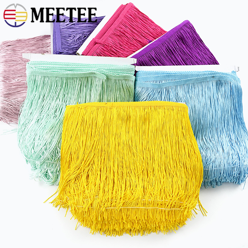 Textile And Sewing Supply - Meetee 5/10Y 15/20cm Colorful Tassel Lace