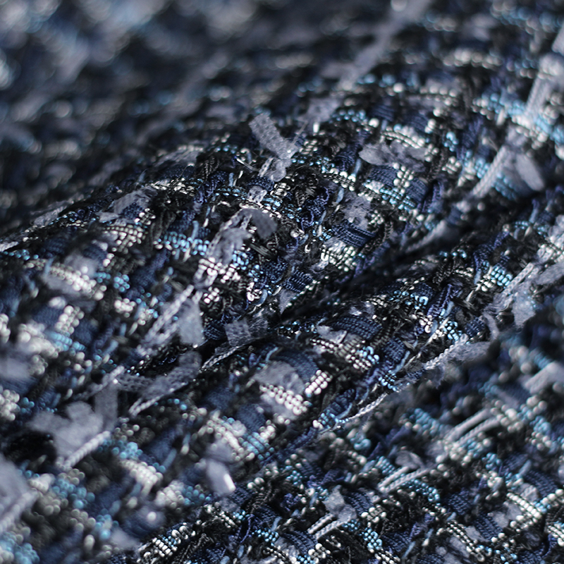 Sewing Tweed - Red raspberry 550g Deep blue gray