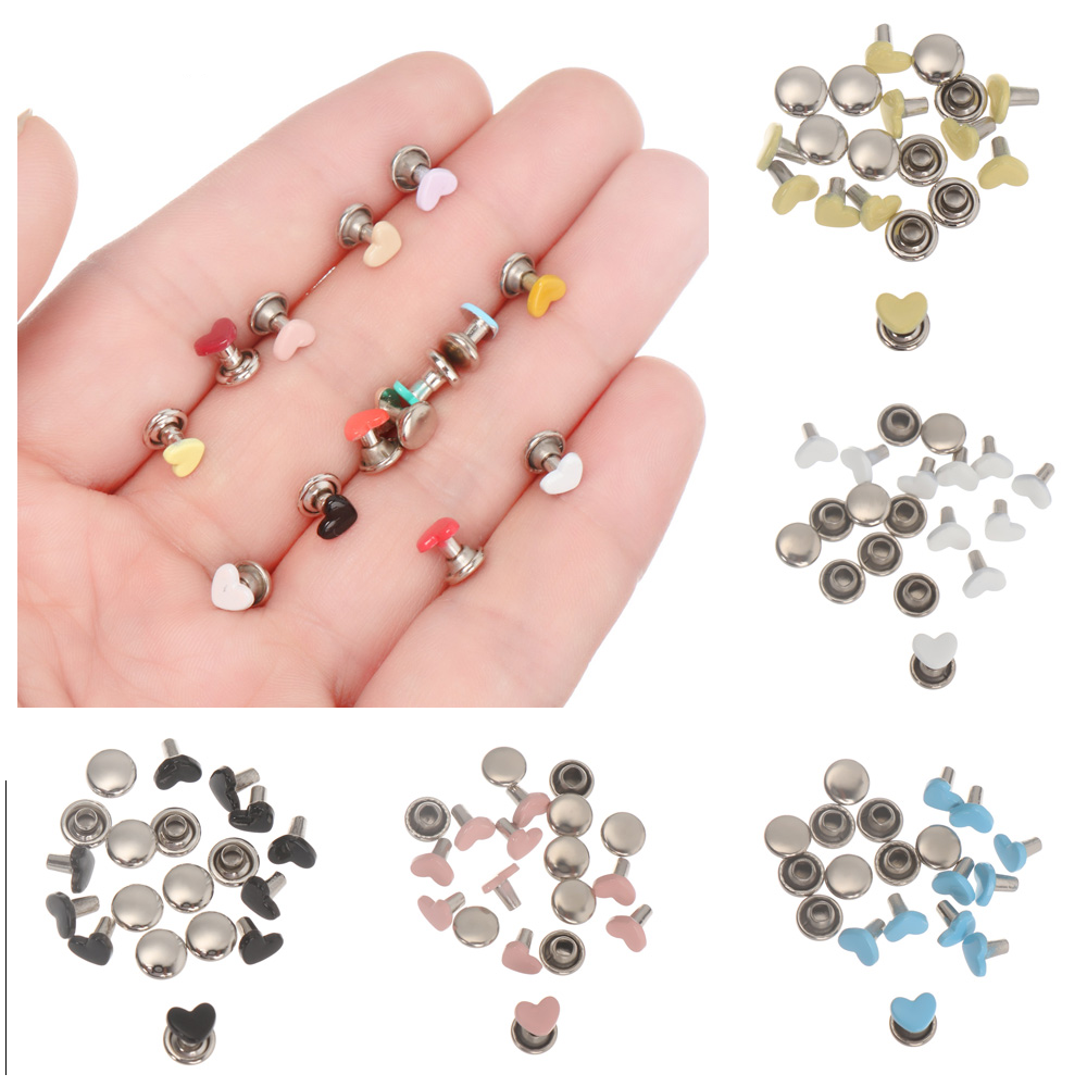 Sewing Eyelet Fabric - 10Pcs Mini Metal Heart Eyelet Buckles
