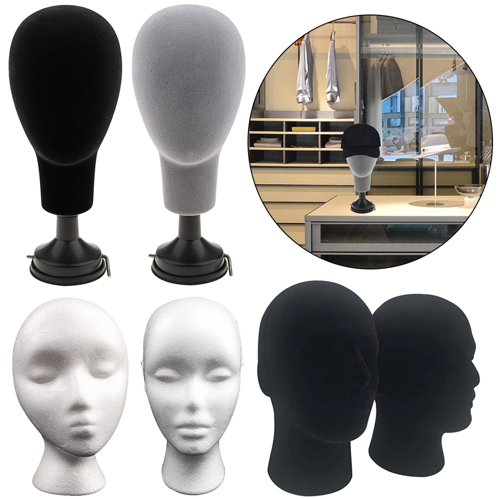 Dress Form Mannequin - Male/Female Foam Mannequin Head Model for