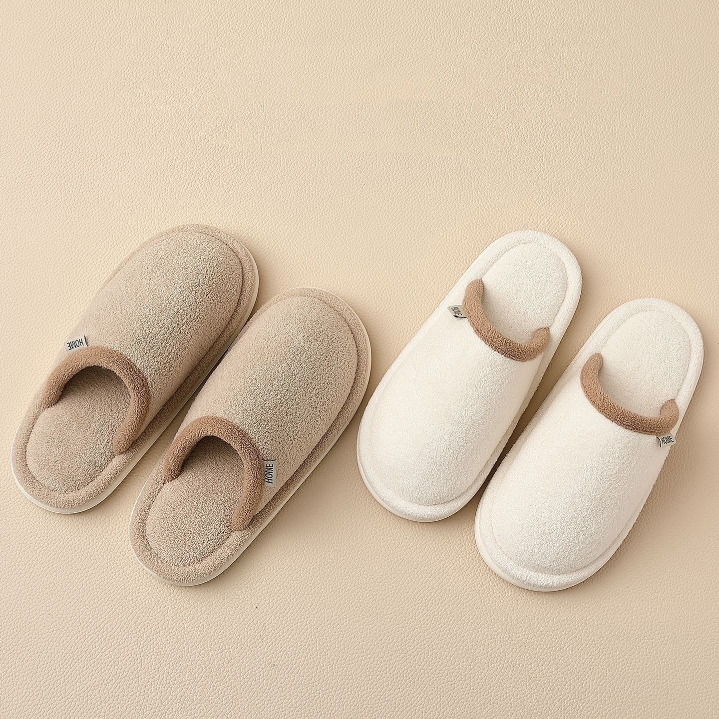 Sewing House - New Winter Men Warm Slippers Women