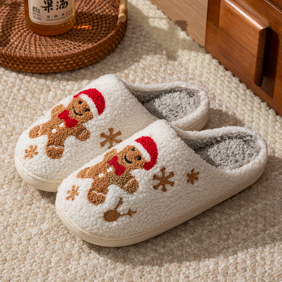 Sewing Factory - Winter Women's Warm Christmas Slippers Cute