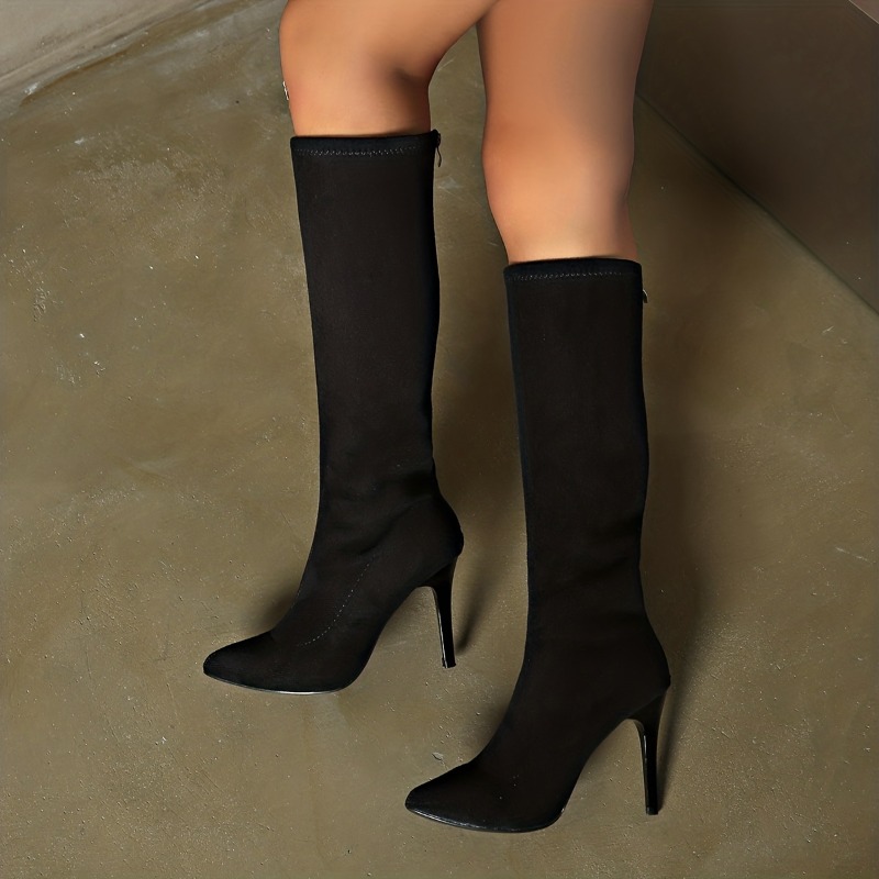 Women's Fashion Boots	Pointed  - Sewing Zipper reseña y precio