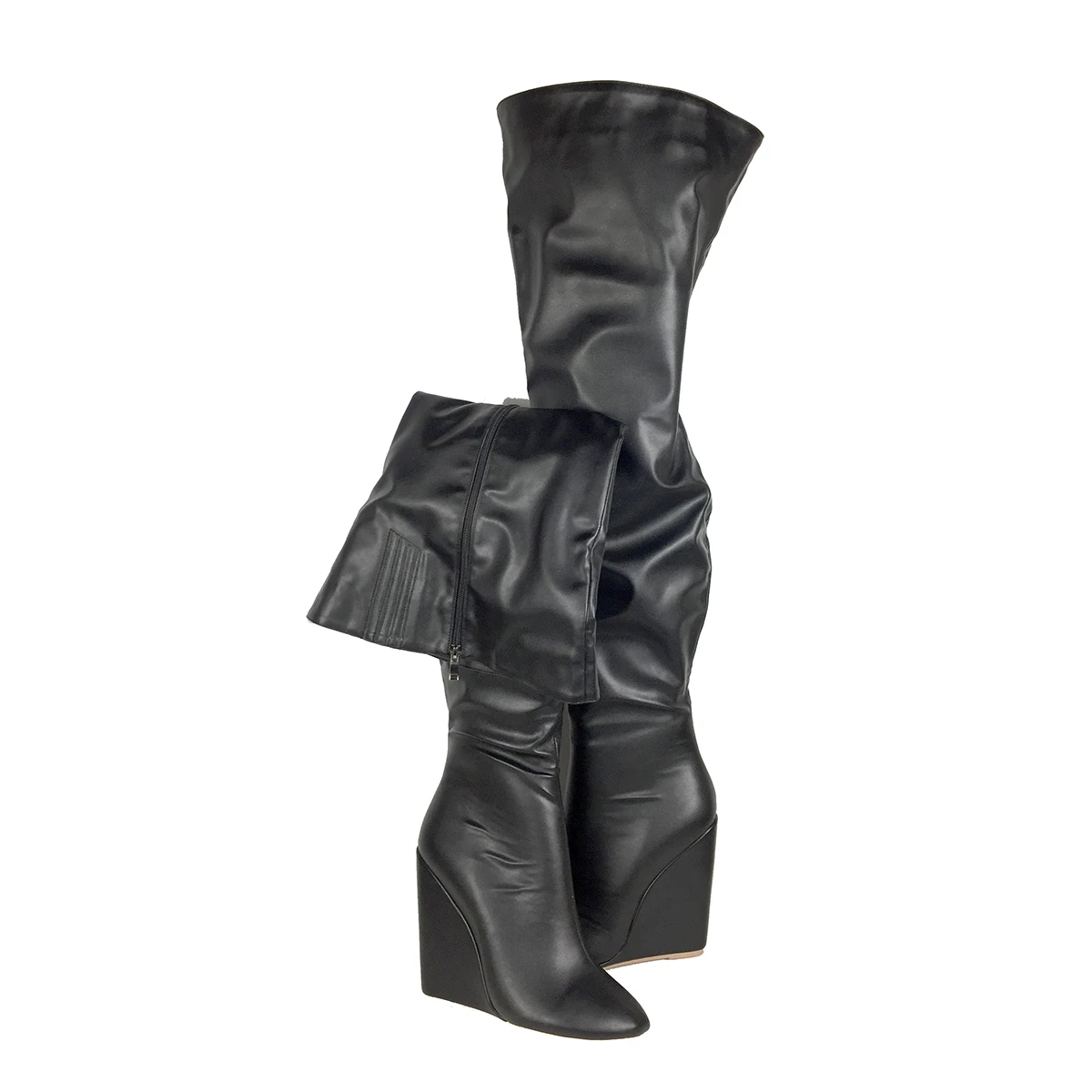 Women’s Black Over-the-Knee Bo - Sewing Zipper reseña y precio