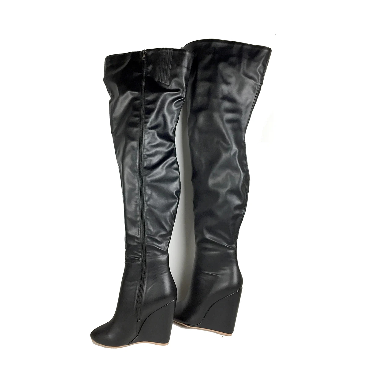 Women’s Black Over-the-Knee Bo - Sewing Zipper reseña y precio