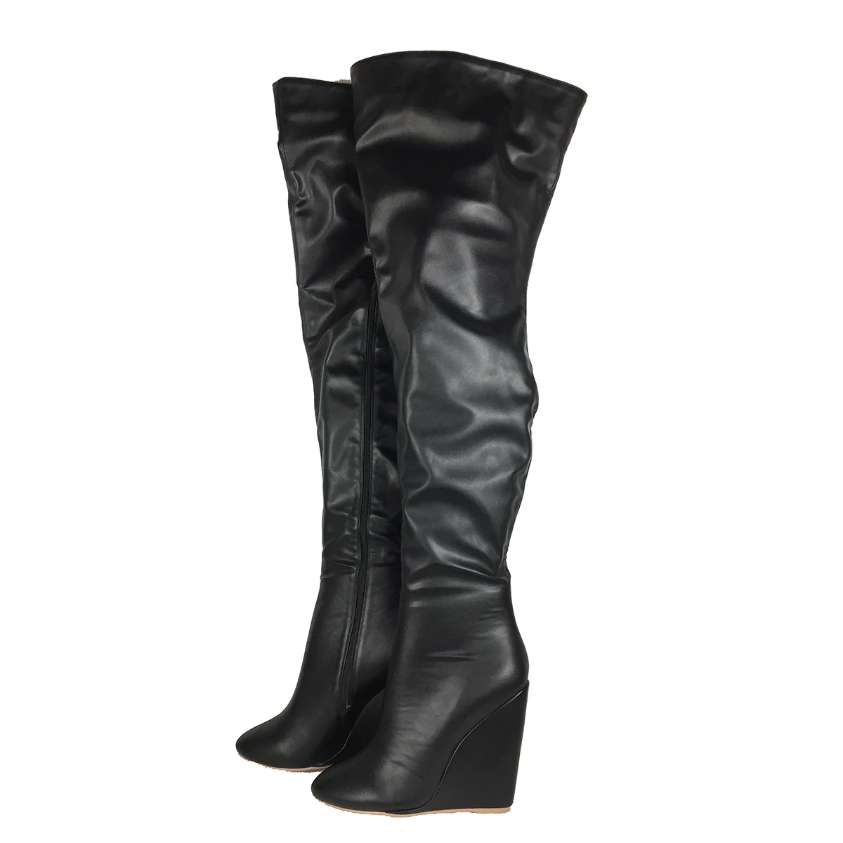 Women’s Black Over-the-Knee Bo - Sewing Zipper reseña y precio