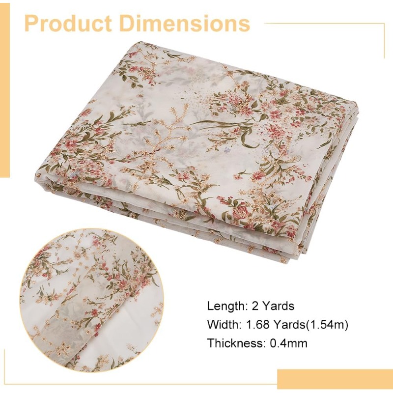 2 Yards/1.8m Embroidered Eyele - Sewing Eyelet Fabric reseña y precio