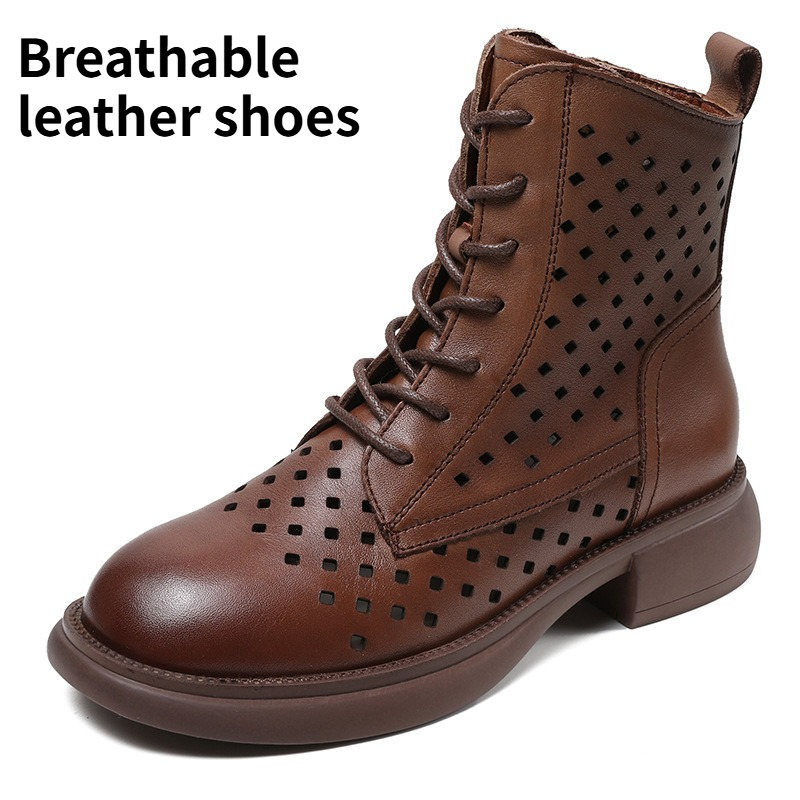 Spring Women Open Toe Genuine  - Sewing Zipper reseña y precio