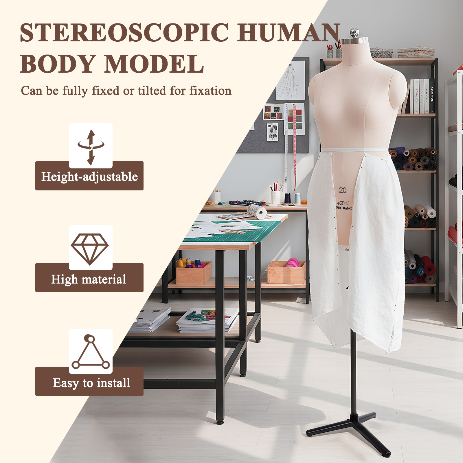 High Quality Female Half Body  - Dress Form Mannequin reseña y precio