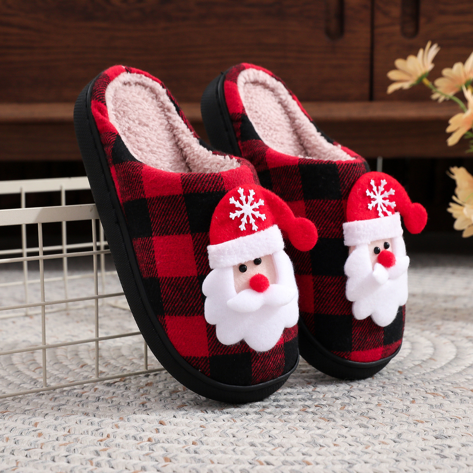 Christmas Couple Fuzzy Slipper - Sewing House reseña y precio