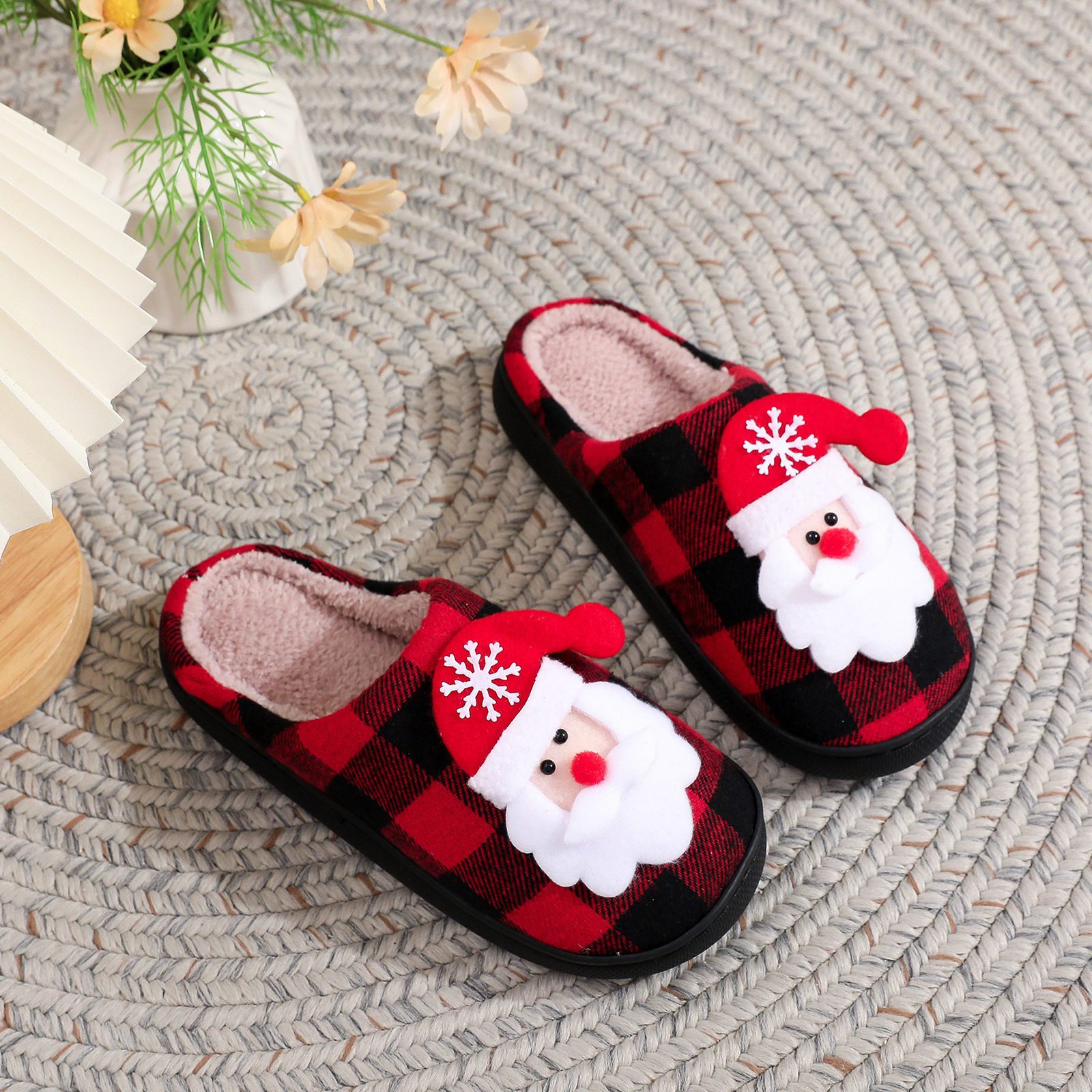 Christmas Couple Fuzzy Slipper - Sewing House reseña y precio