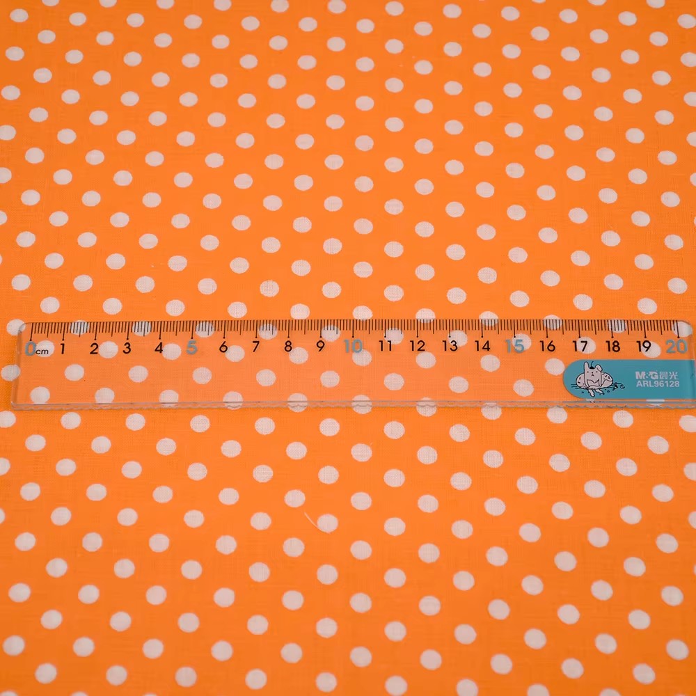 50X150CM White Orange Polka Do - Sewing And Textile reseña y precio
