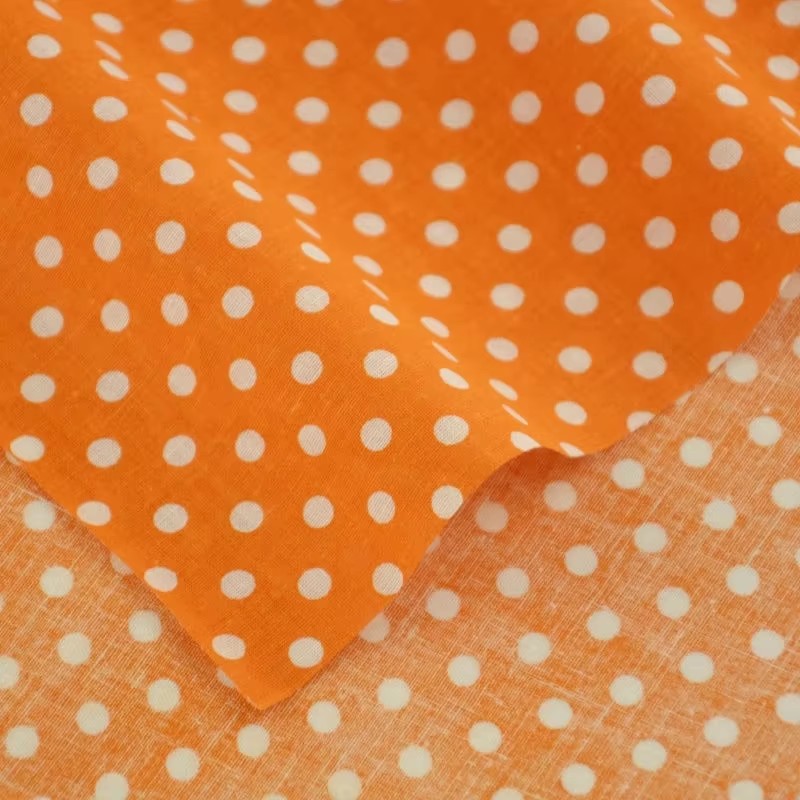 50X150CM White Orange Polka Do - Sewing And Textile reseña y precio