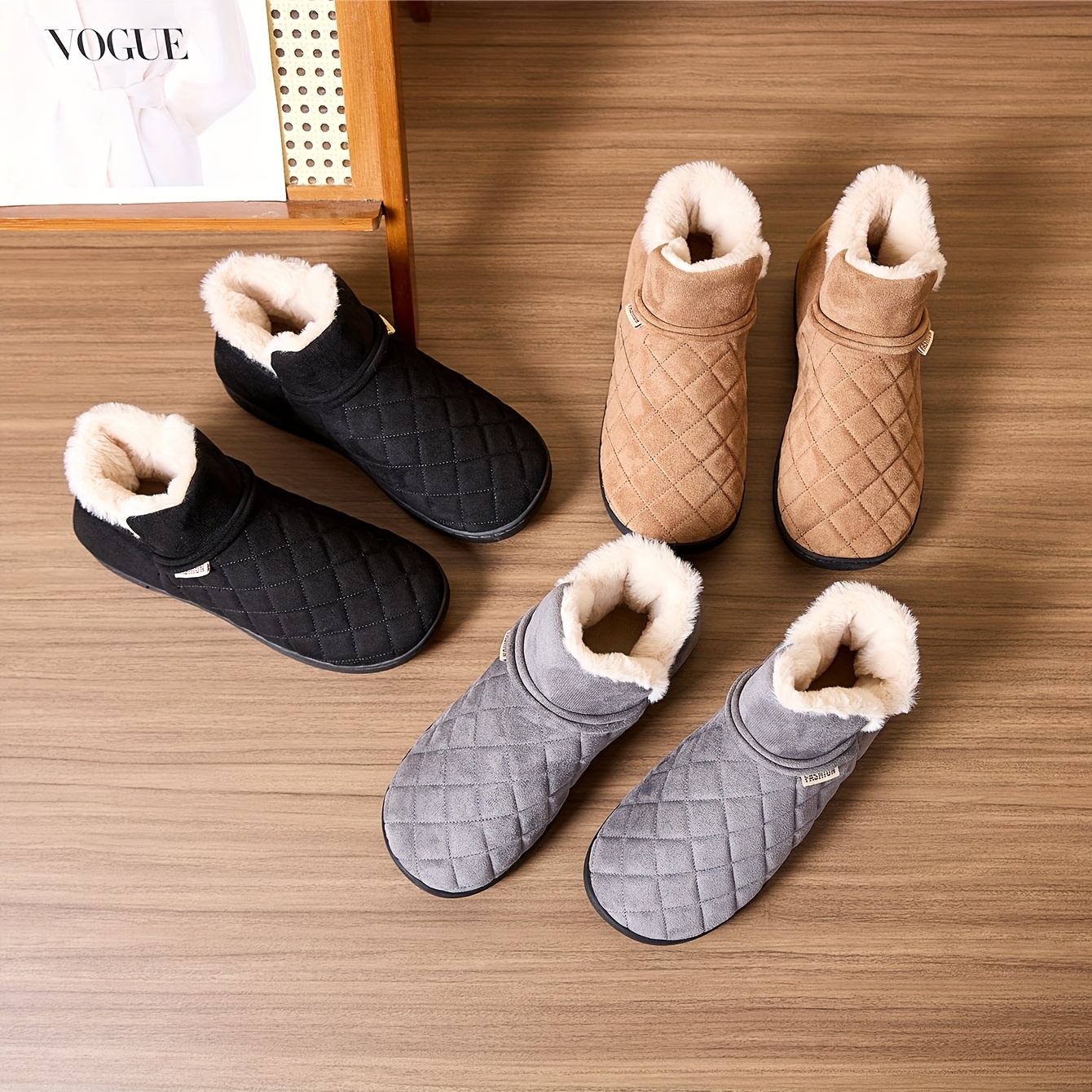 Winter Warm Plush Slippers Men - Sewing House reseña y precio