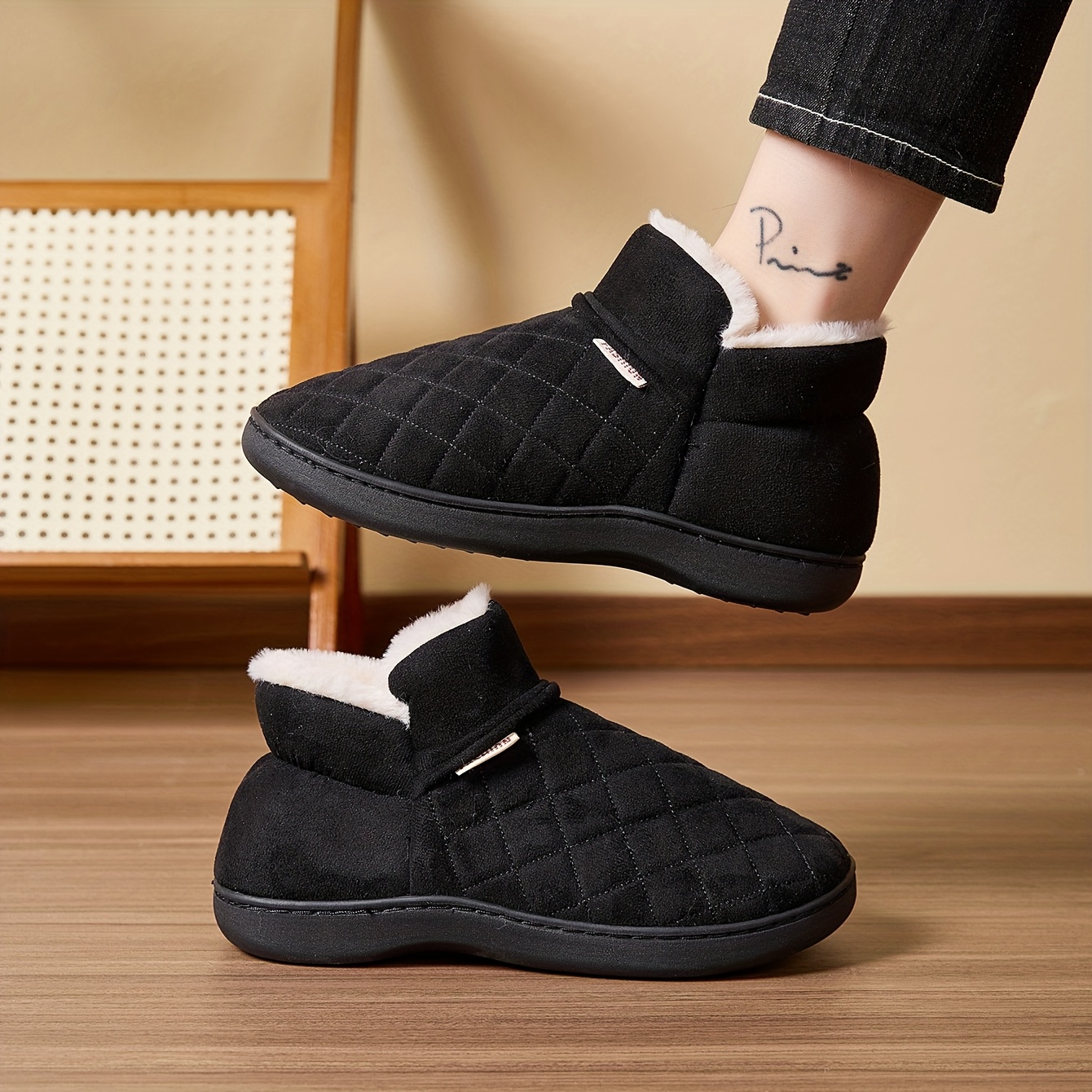 Winter Warm Plush Slippers Men - Sewing House reseña y precio