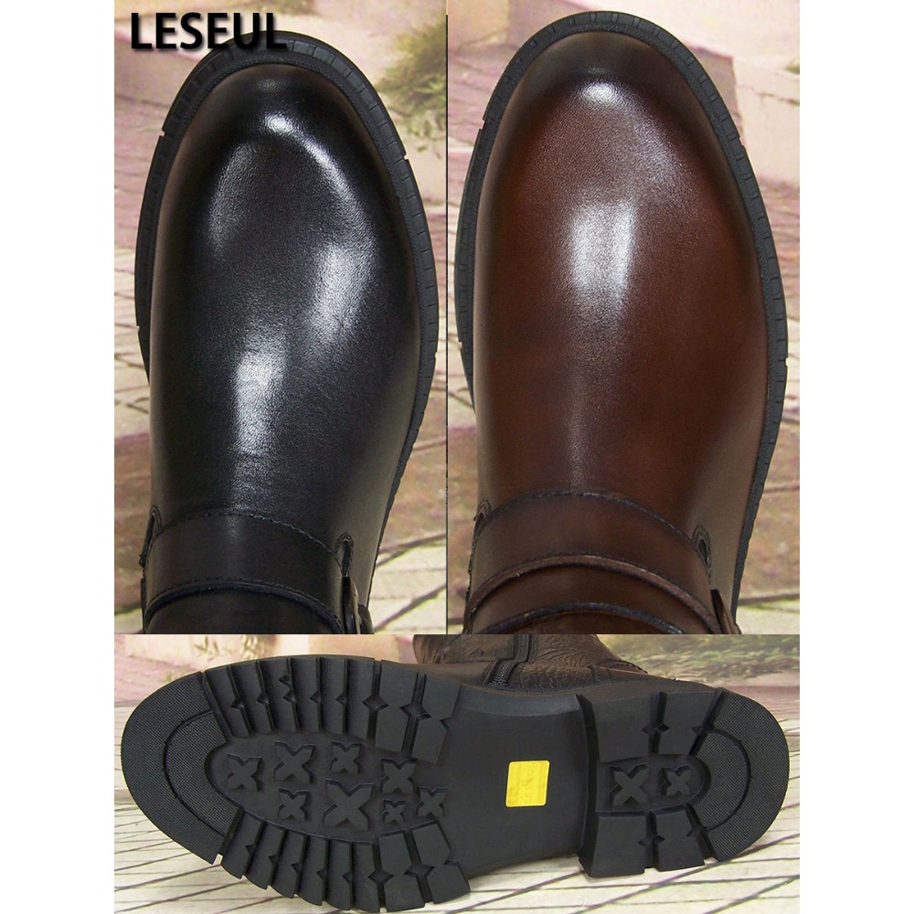 Fashion Men's Genuine Leather  - Sewing Zipper reseña y precio