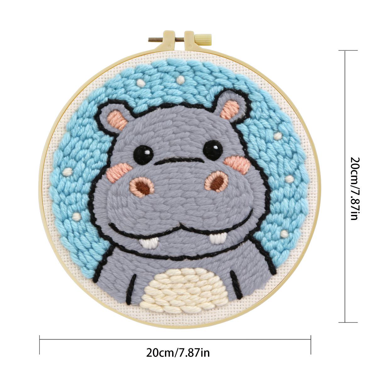 20X20CM/7.87inch Hippos punch  - Is Sewing Textile Art reseña y precio