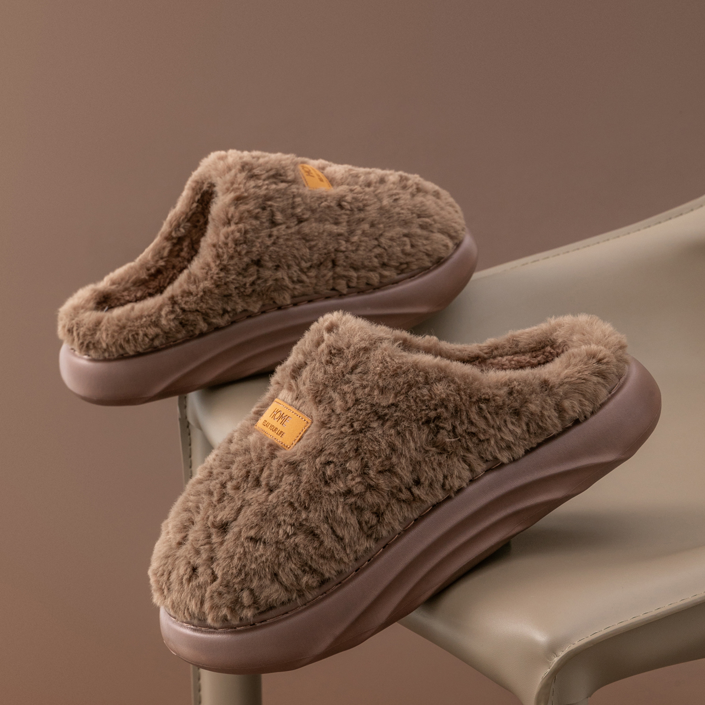 Men's Plush Slippers, Winter I - Sewing House reseña y precio