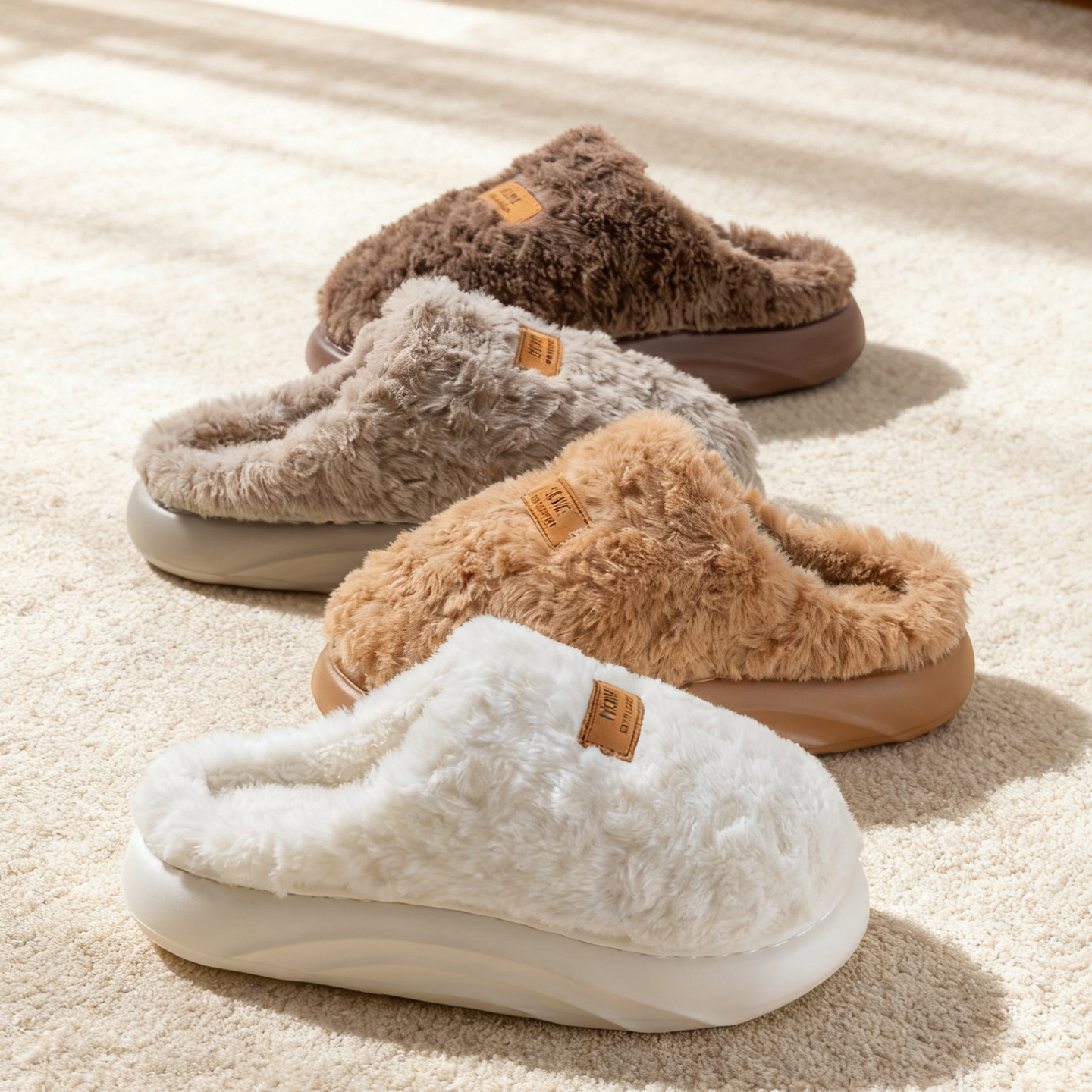 Men's Plush Slippers, Winter I - Sewing House reseña y precio