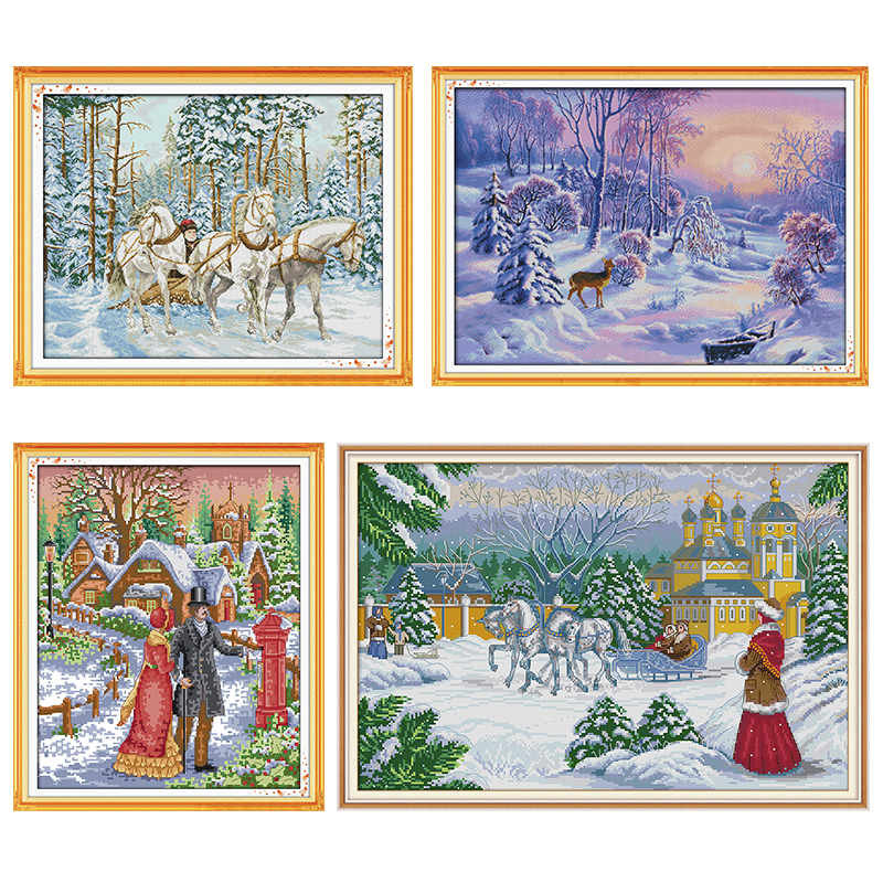 Walk on The Snow Needlework Fa - Textile Sewing Patterns reseña y precio