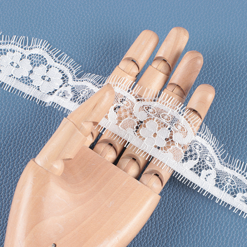 White Lace Big Eyelash Lace Me - Sewing Eyelet Fabric reseña y precio