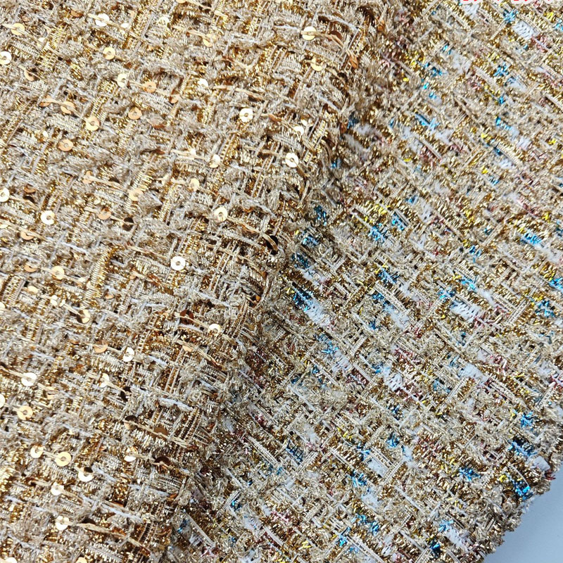 Gold Wire and Sequin Yarn-Dyed - Sewing Tweed reseña y precio