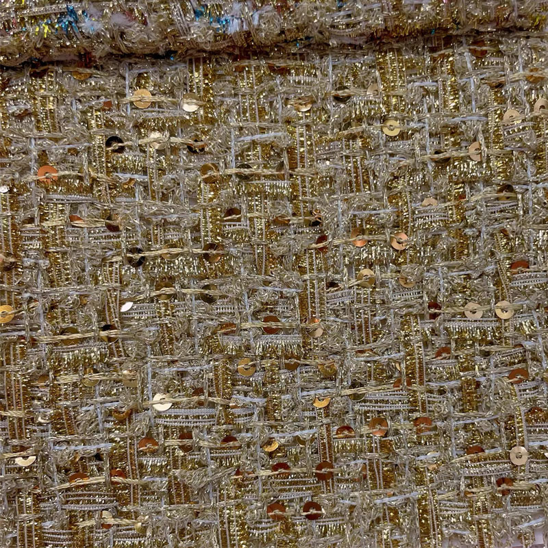 Gold Wire and Sequin Yarn-Dyed - Sewing Tweed reseña y precio