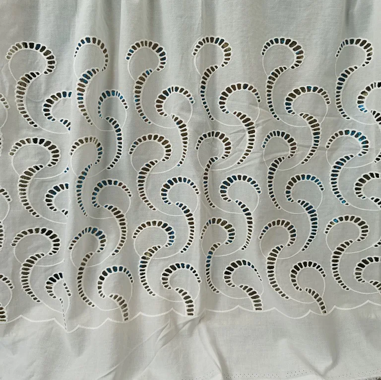 100% cotton embroidered hollow - Sewing Eyelet Fabric reseña y precio