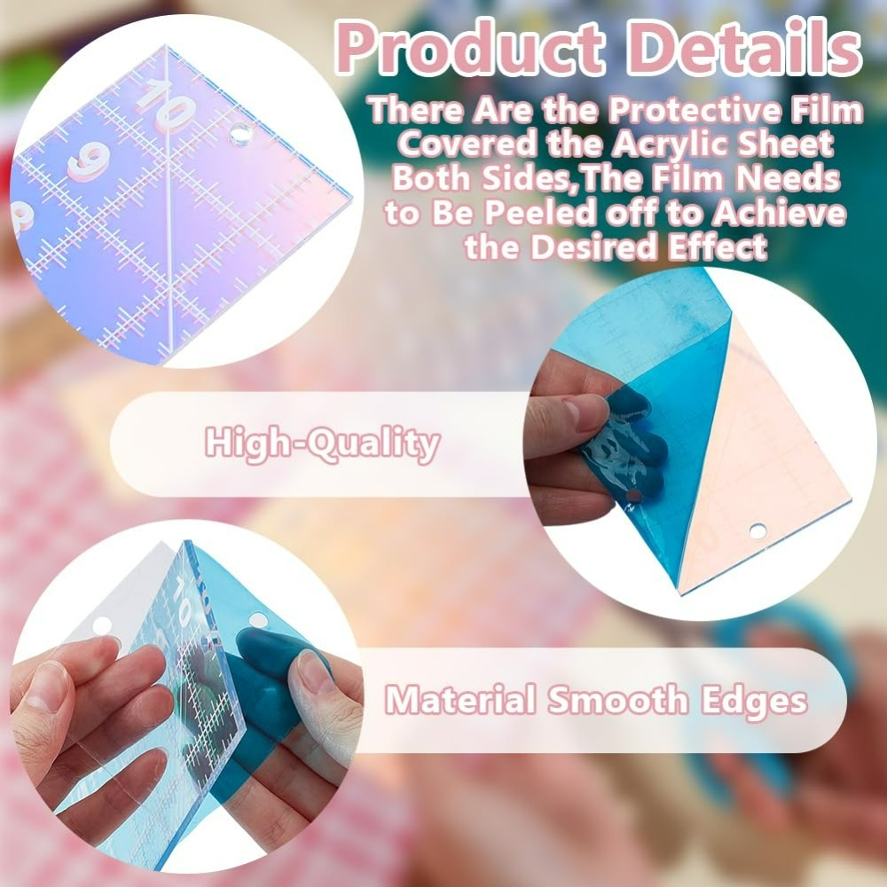 2pcs Quilting Acrylic Template - Textile Sewing Patterns reseña y precio