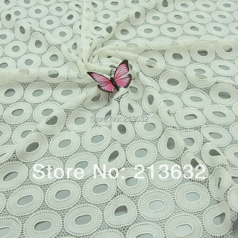 High-End White Fabrics Embroid - Sewing Eyelet Fabric reseña y precio