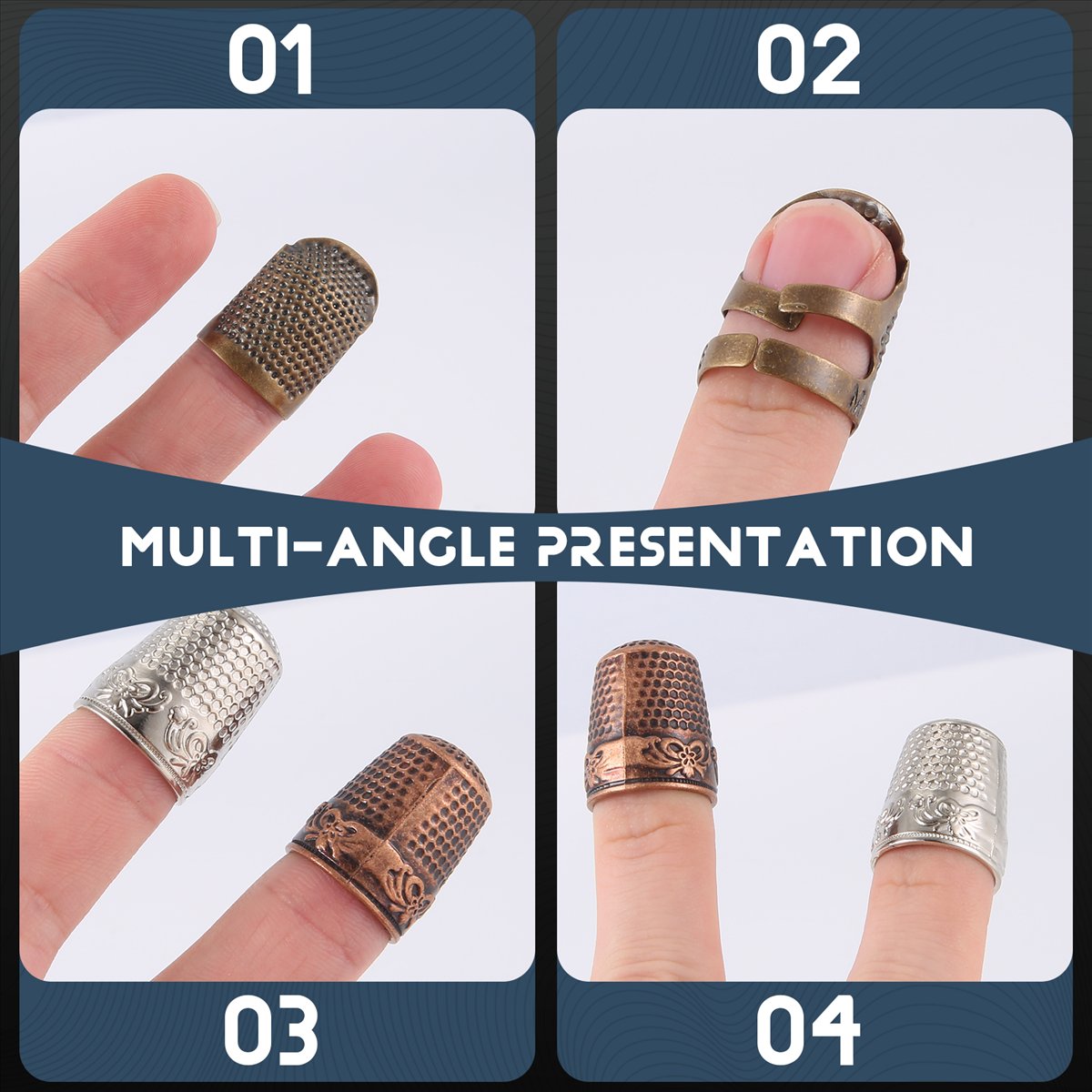 MALL 6 Pieces Sewing Thimble F - Sewing Thimble Metal reseña y precio