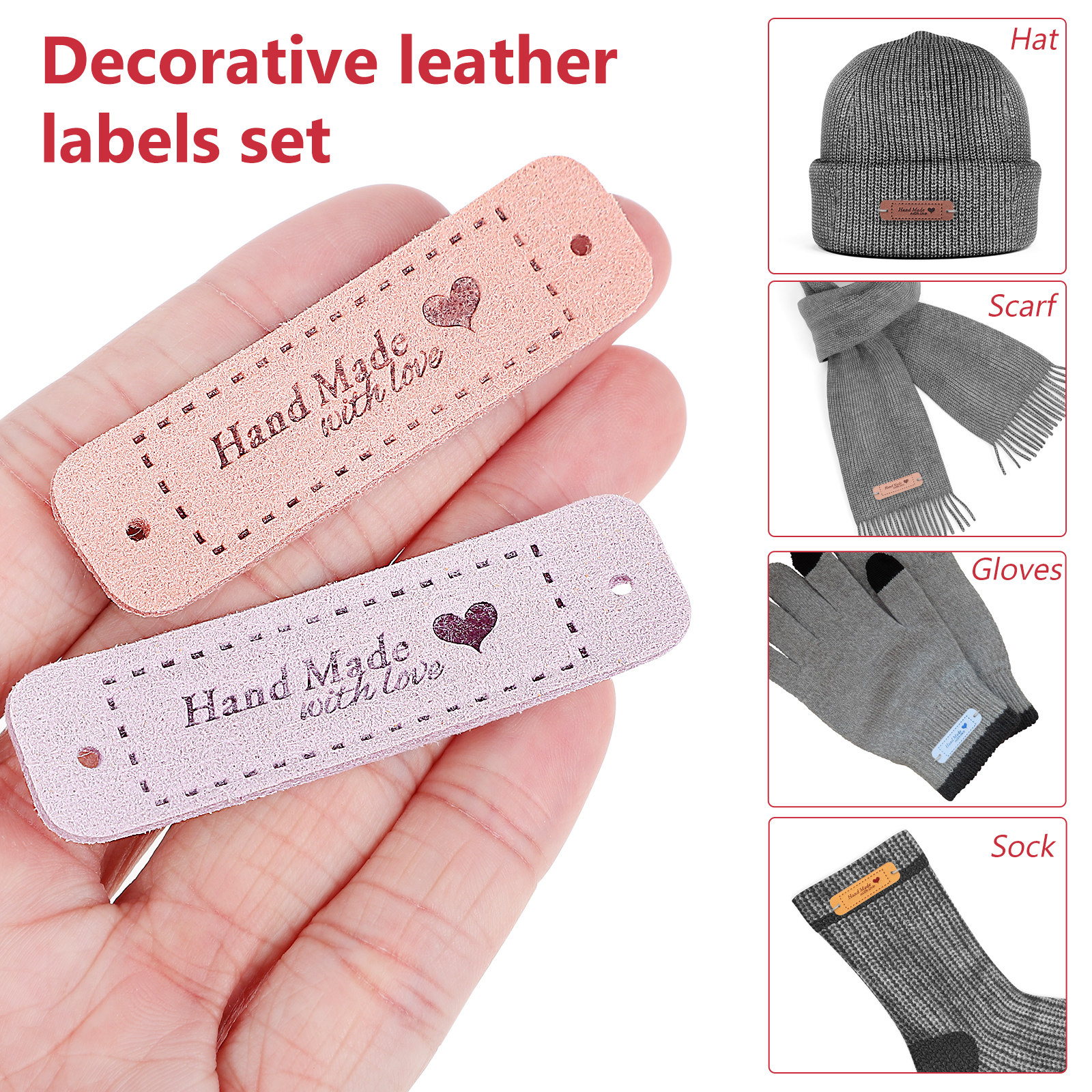 60Pcs Handmade Labels Embossed - Sewing Labels reseña y precio