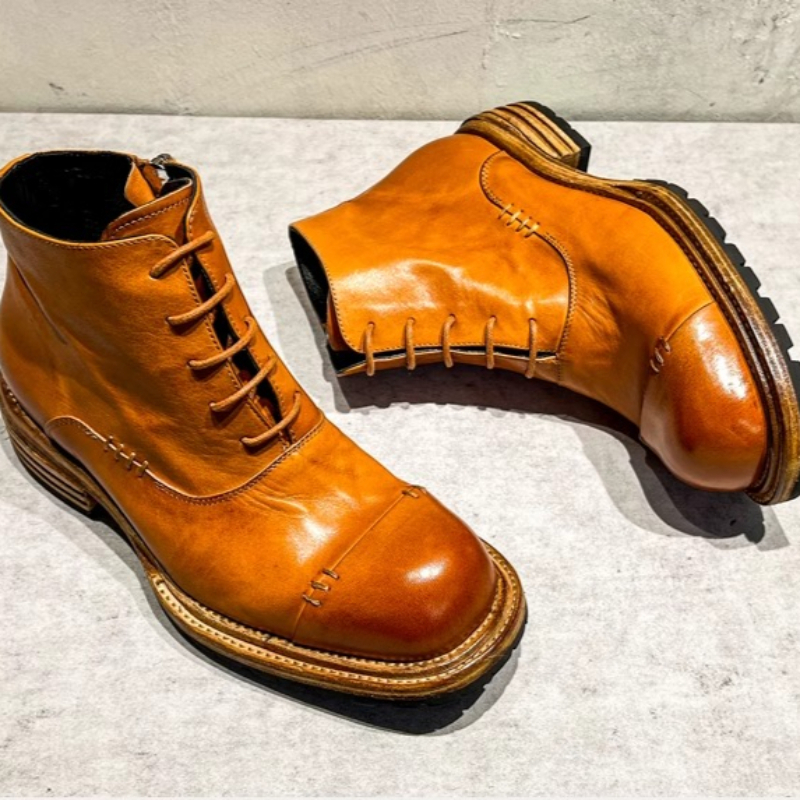 Ethnic Style Washed Horsehide  - Sewing Zipper reseña y precio