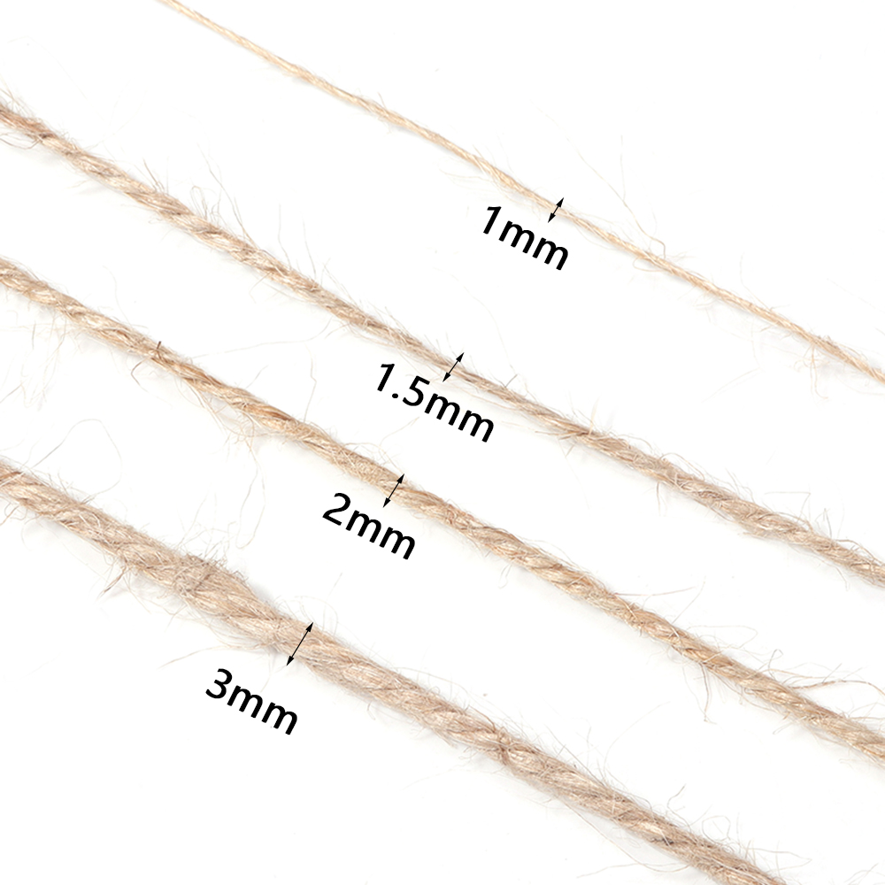 100Meters Natural Jute Rope St - Sewing Thread In Textile reseña y precio