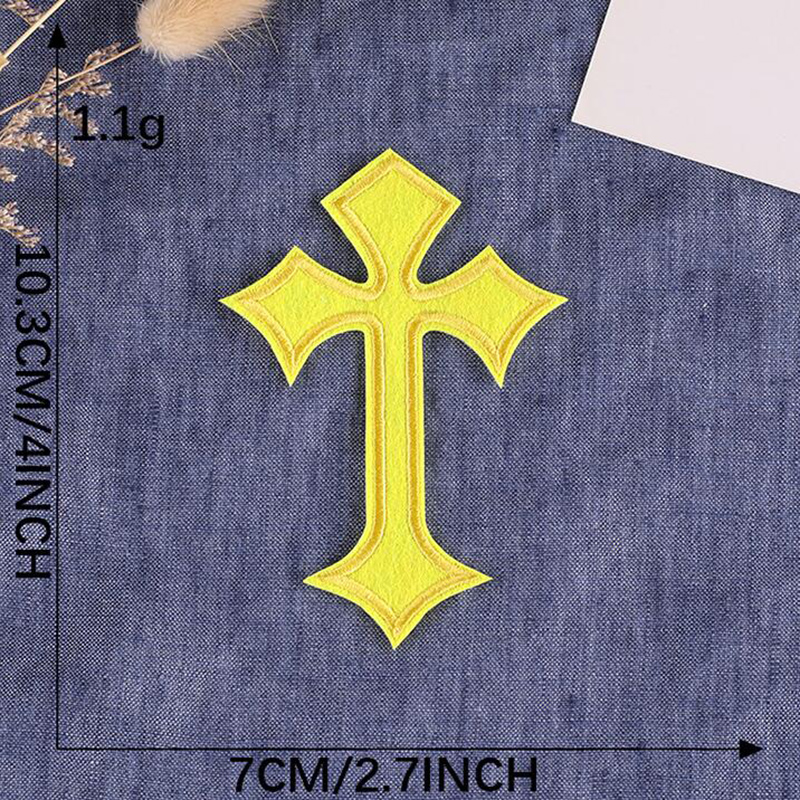 10 Pcs Multi Colored Cross Emb - Textile Sewing Patterns reseña y precio