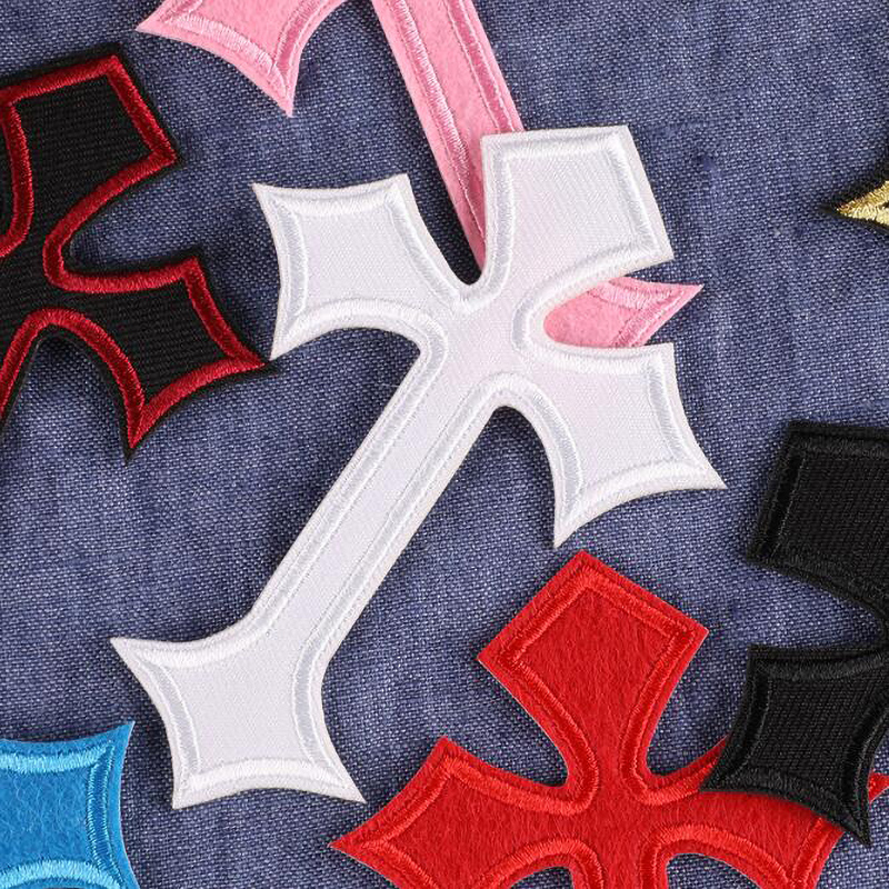 10 Pcs Multi Colored Cross Emb - Textile Sewing Patterns reseña y precio