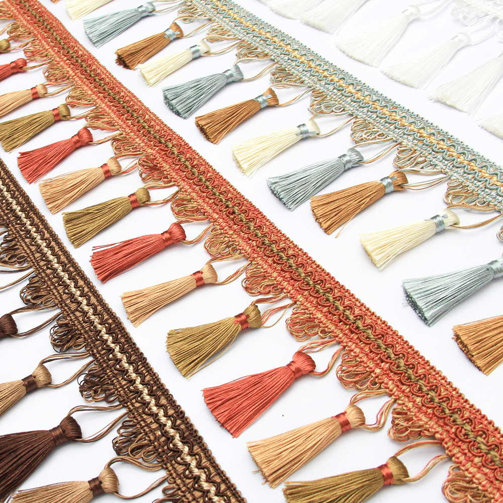 Long Gold Sewing Tassel Fringe - Sewing Thread In Textile reseña y precio