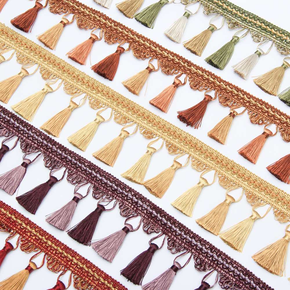 Long Gold Sewing Tassel Fringe - Sewing Thread In Textile reseña y precio