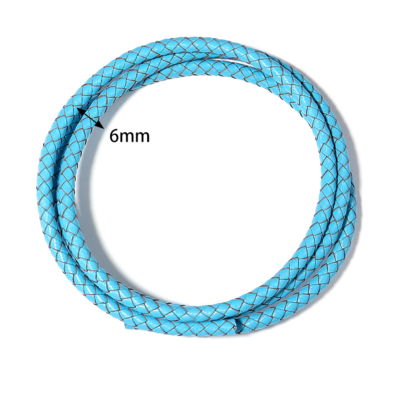 1M/Lot 6mm Braided Genuine Lea - Sewing Thread In Textile reseña y precio