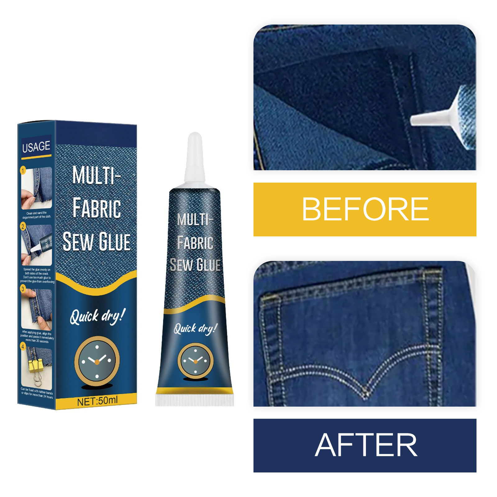 Fabric Sewing Glue Clothing Me - Fabric Glue Bond reseña y precio