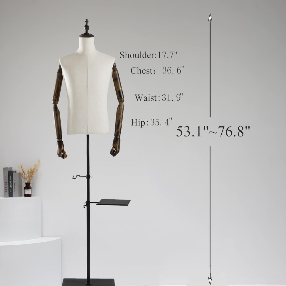 53-76inch Male Mannequin Torso - Dress Form Mannequin reseña y precio