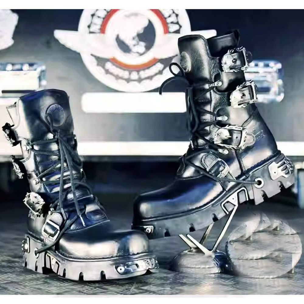 New Men's Punk Motorcycle Boot - Sewing Zipper reseña y precio