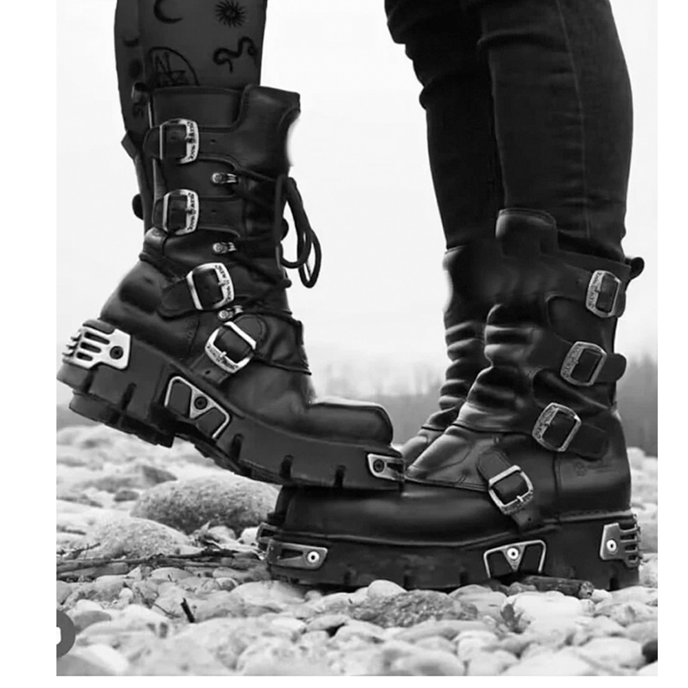 New Men's Punk Motorcycle Boot - Sewing Zipper reseña y precio