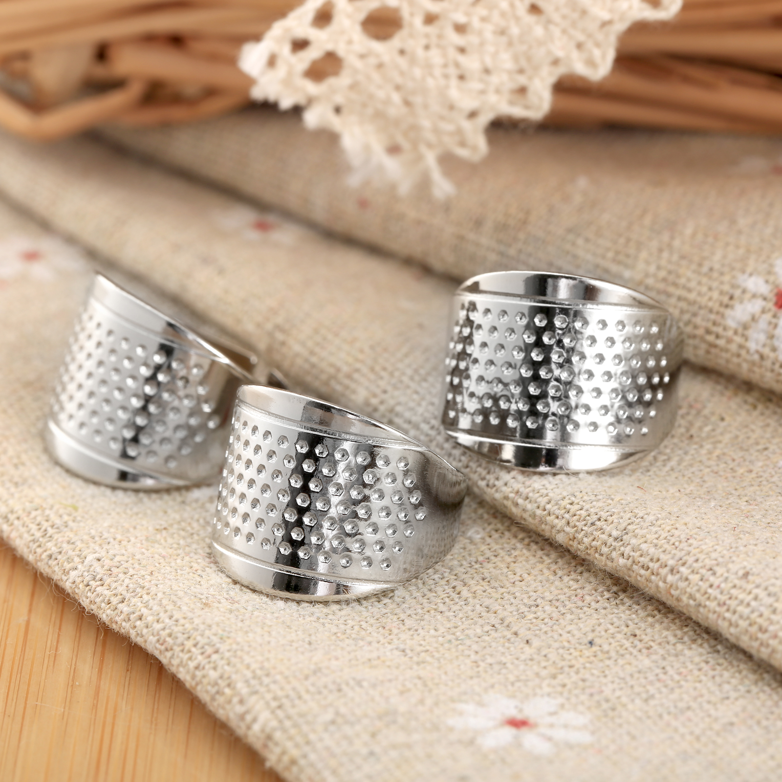 3pcs Metal Finger Thimbles Tai - Sewing Thimble Metal reseña y precio