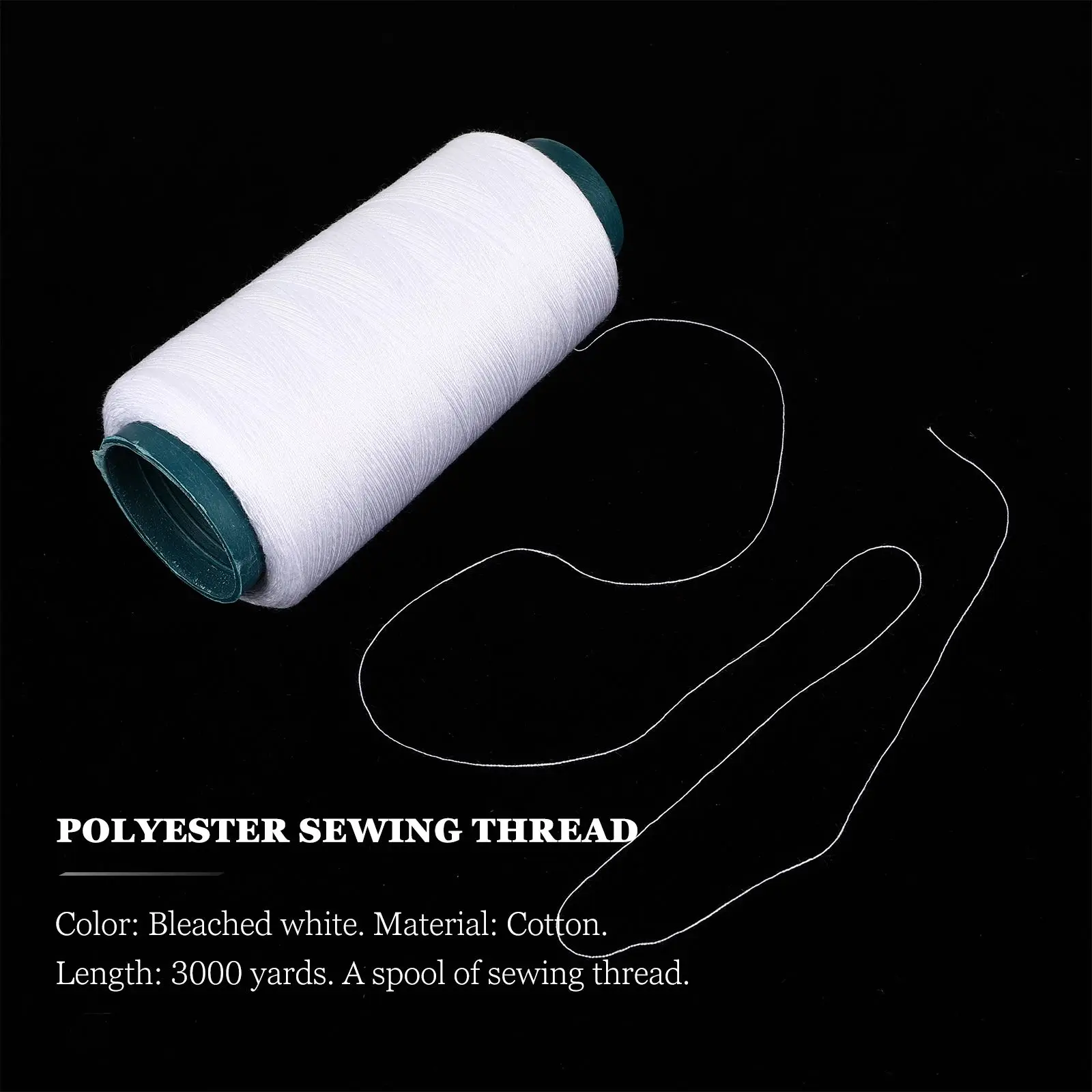 3000 Yards Bleached White Cott - Sewing Thread In Textile reseña y precio