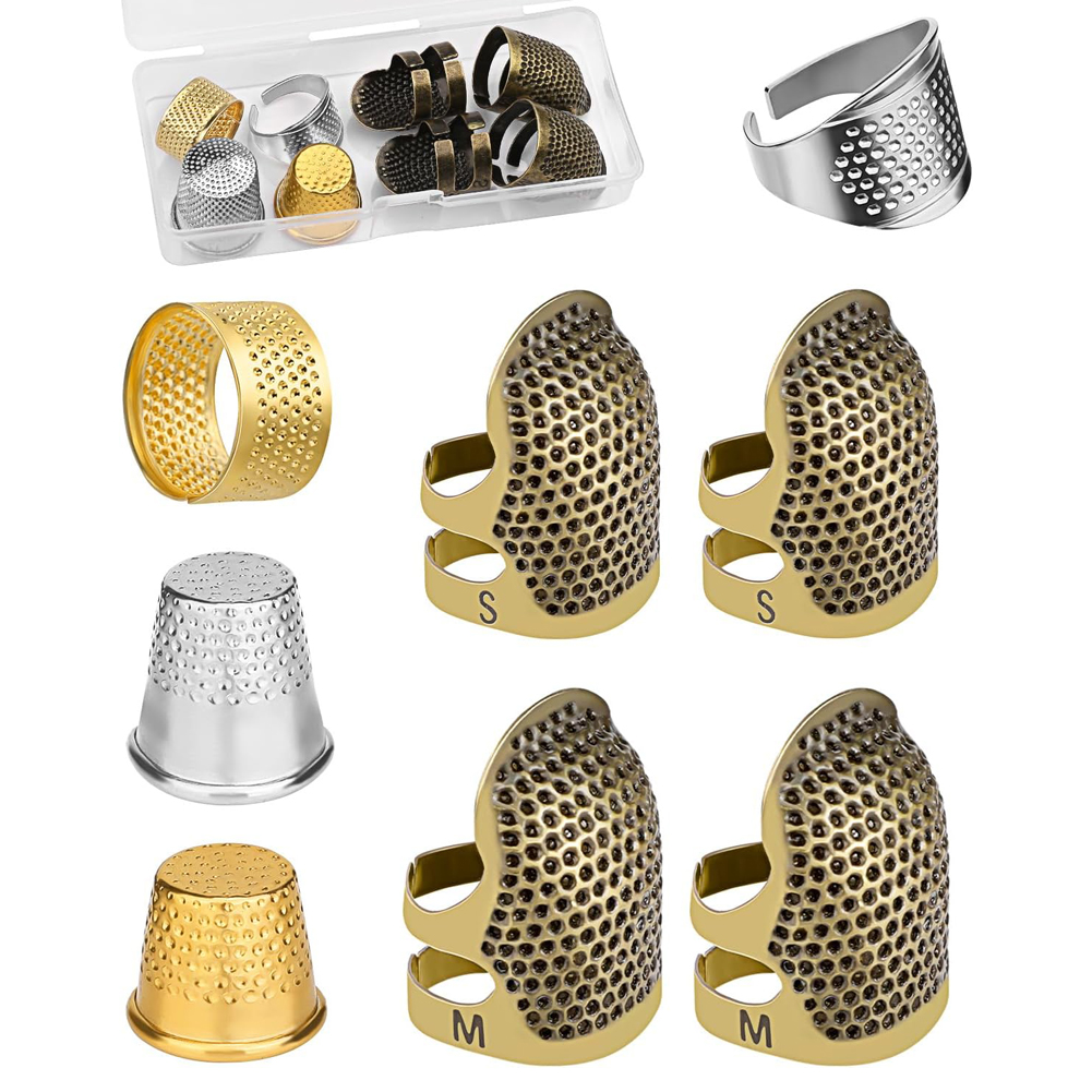 8PCS Sewing Thimble Kit for Ha - Sewing Thimble Metal reseña y precio