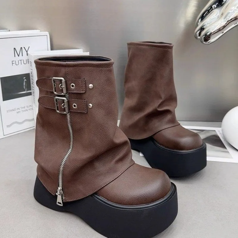 Hot Girl Style Black Brown Rou - Sewing Zipper reseña y precio