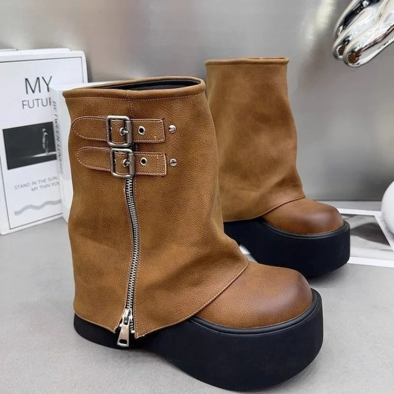 Hot Girl Style Black Brown Rou - Sewing Zipper reseña y precio
