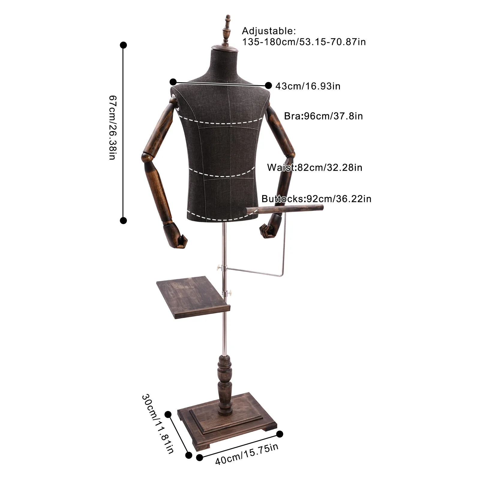Male Mannequin with Arms, Pant - Dress Form Mannequin reseña y precio